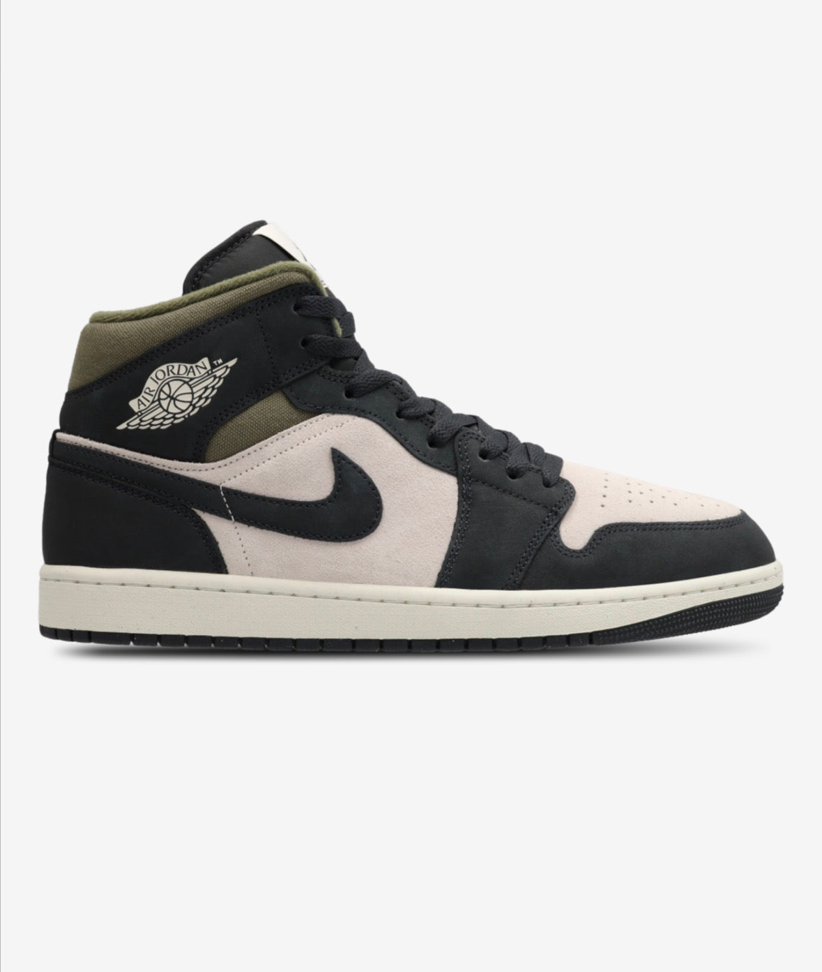 Nike Air Jordan 1 mid off noir médium olive