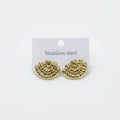 Boucle d’oreille pearl or