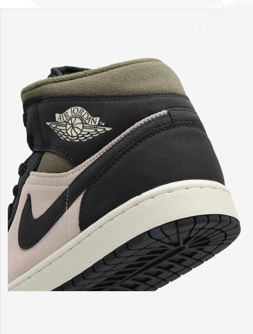 Nike Air Jordan 1 mid off noir médium olive