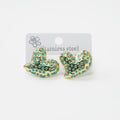 Boucles d’oreilles green heart