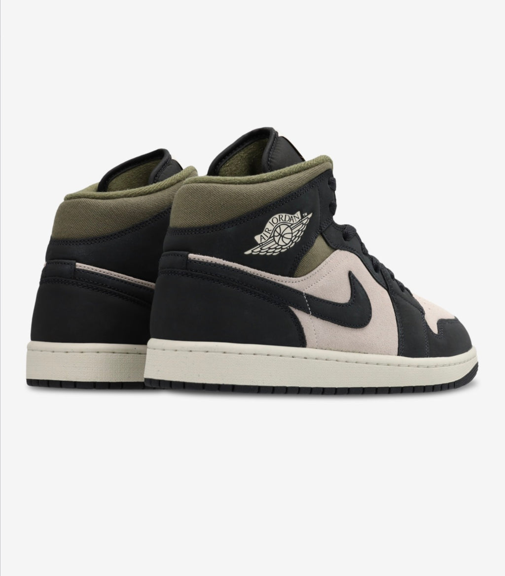 Nike Air Jordan 1 mid off noir médium olive