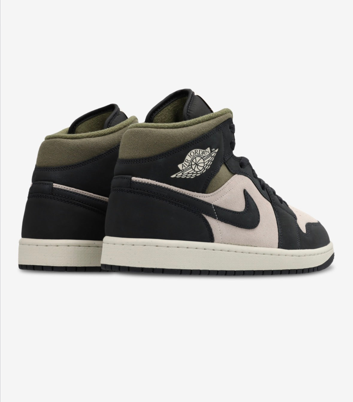 Nike Air Jordan 1 mid off noir médium olive