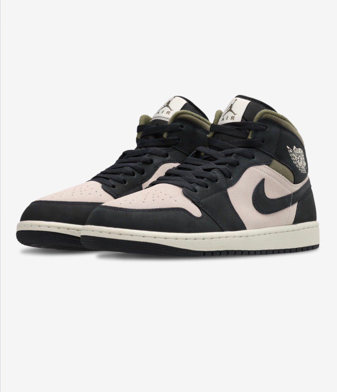 Nike Air Jordan 1 mid off noir médium olive