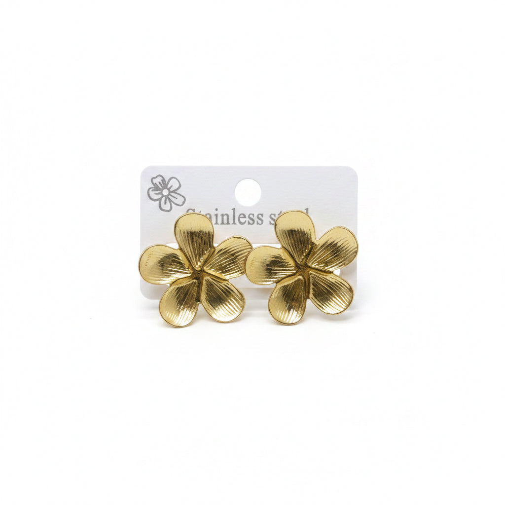 Boucle d’oreille Flora or